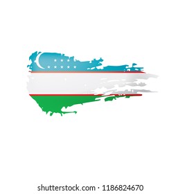 Uzbekistan flag, vector illustration on a white background.