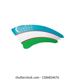 Uzbekistan flag, vector illustration on a white background.