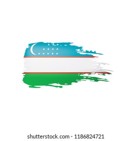 Uzbekistan flag, vector illustration on a white background.