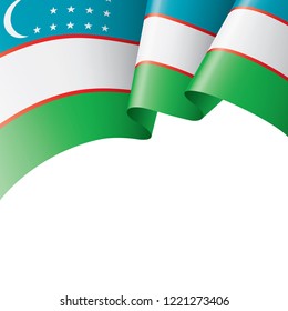 Uzbekistan flag, vector illustration on a white background