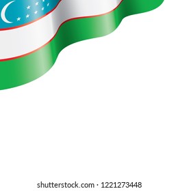 Uzbekistan flag, vector illustration on a white background