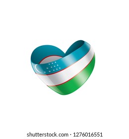Uzbekistan flag, vector illustration on a white background