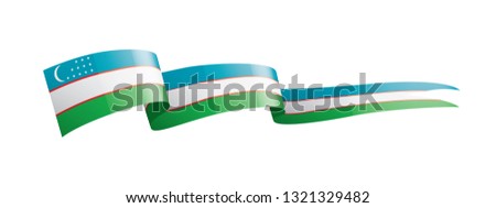 Uzbekistan flag, vector illustration on a white background