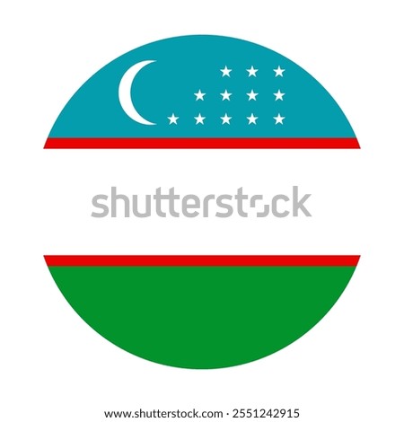 Uzbekistan flag vector illustration. Simple flag Uzbekistan icon emoji design.