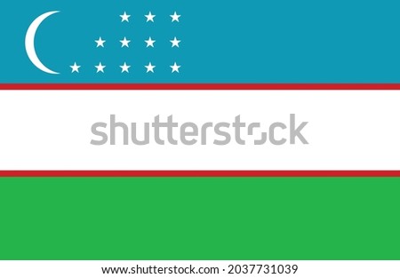 Uzbekistan flag vector. National flag of Uzbekistan illustration