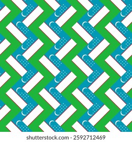 uzbekistan flag zigzag pattern for decoration. vector illustration