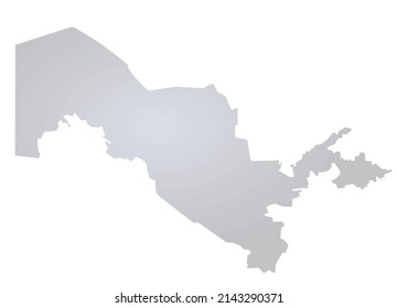 Uzbekistan grey map. vector illustration