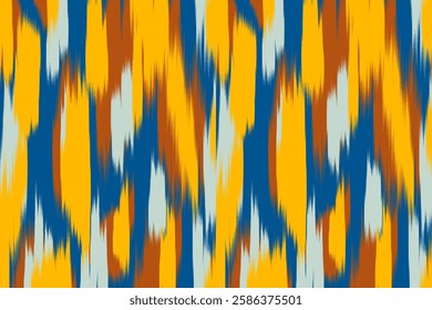 Uzbekistan ikat pattern. Uzbekistan ikat abstract ethnic design. Uzbekistan pattern design for background, wallpaper, textile, art, clothing, wrapping paper, Uzbek style, Uzbek fabric