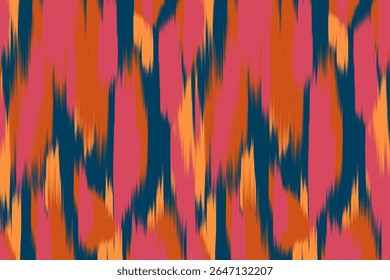 Uzbekistan ikat pattern. Uzbekistan ikat abstract ethnic design. Uzbekistan pattern design for background, wallpaper, textile, art, clothing, wrapping paper, Uzbek style, Uzbek fabric