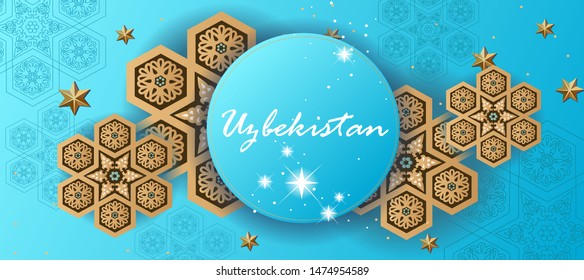 Uzbekistan Independence Day. abstract banner or poster