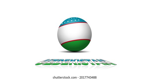 Uzbekistan independence day background with Uzbekistan Ball flag design. Good template for Uzbekistan national day or independence day design.