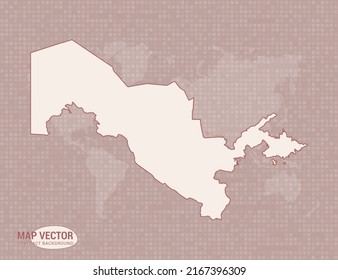 Uzbekistan map of abstract modern vector design illustration.