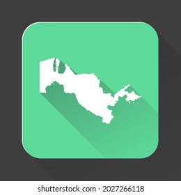 Uzbekistan map with borders isolated on background