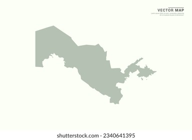 Uzbekistan map of green vector modern.