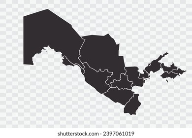Uzbekistan Map iron Color on White Background quality files Png