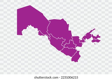 Uzbekistan Map pink Color on White Background quality files Color (a50099) png