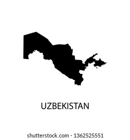 Uzbekistan map vector design illustration.
