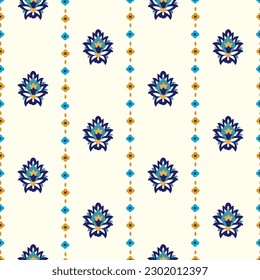 Uzbekistan ornament - architectual islamic ornaments, cobalt blue background. Traditional art in Central Asia.	
