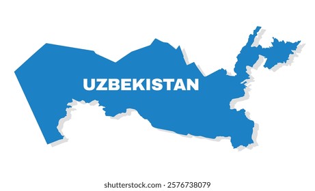 Uzbekistan simple flat vector illustration map