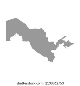 Uzbekistan vector country map silhouette