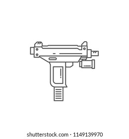 Simple Uzi Gun Drawing
