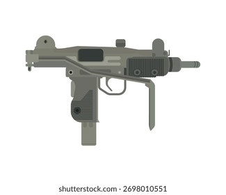 UZI gun vector illustration isolated on white background