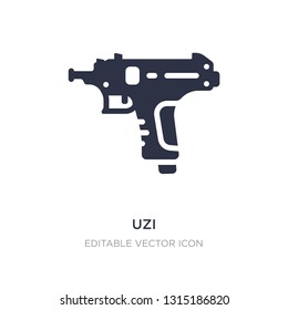 uzi icon on white background. Simple element illustration from Security concept. uzi icon symbol design.