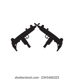 uzi icon vector template illustration logo design