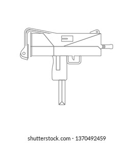 UZI weapon icon. Element of Army for mobile concept and web apps icon. Outline, thin line icon for website design and development, app development