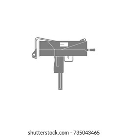 UZI weapon icon on white background