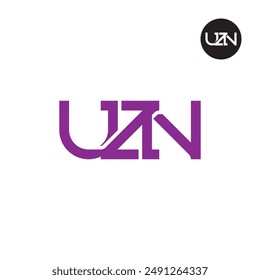 UZN Logo Letter Monogram Design
