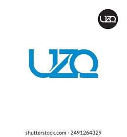 Diseño de monograma de letra de logotipo UZQ