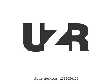 UZR logo design. Initial letter U Z R bold font style for tech startups, consulting, corporate branding. Creative company name, headlines typography identity, trendy logotype. Vector illustration.