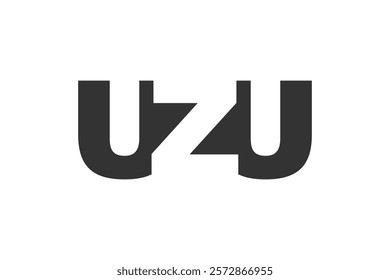 UZU logo design. Initial letter U Z U bold font style for tech startups, consulting, corporate branding. Creative company name, headlines typography identity, trendy logotype. Vector illustration.