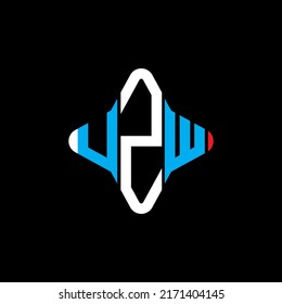 UZW letter logo creative design with vector graphic
