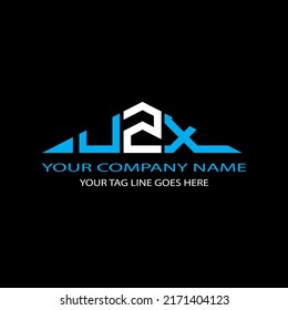 UZX-Buchstabenlogo, kreatives Design mit Vektorgrafik