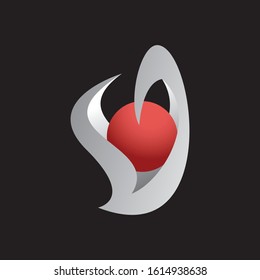 V 3D logo design vector icon