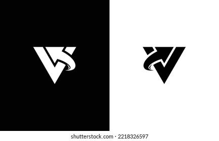V abstract geometric design logo vector