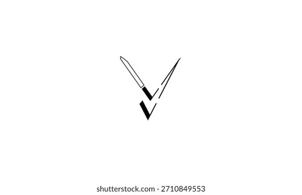 V ABSTRACT LETTER LOGO MONOGRAM