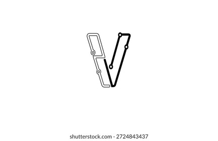 MONOGRAMA DEL LOGOTIPO DE LA LETRA ABSTRACTAS V
