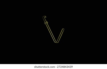 MONOGRAMA DEL LOGOTIPO DE LA LETRA ABSTRACTAS V