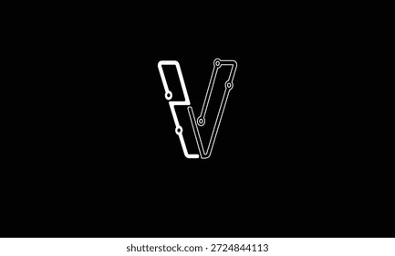 MONOGRAMA DEL LOGOTIPO DE LA LETRA ABSTRACTAS V