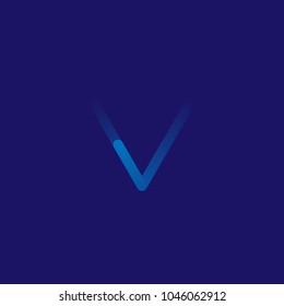 V abstract logo. Vector illustration
