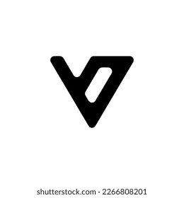 v abstract triangle minimalist logo design