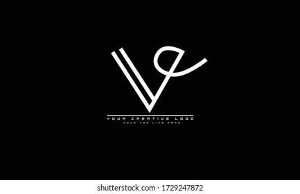 V abstract vector logo monogram template