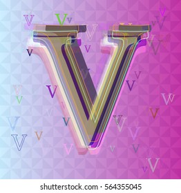 V Alphabet art idea