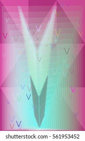 V Alphabet art template