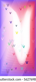 V Alphabet design idea