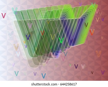 V Alphabet design vector