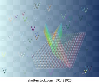 V Alphabet elements design